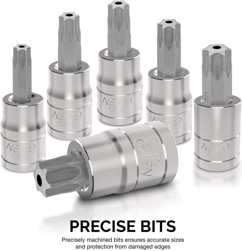 ® 10073A Tamper Proof Torx Bit Socket Set, T8 – T60, S2 Steel | 13-Piece Set