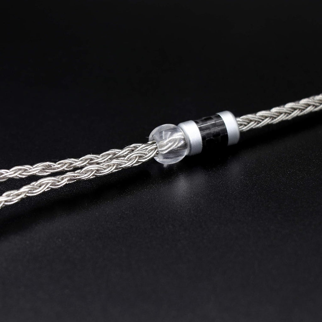 Tripowin Zonie 16 Core Silver Plated Cable SPC Earphone Cable for BL03 TRN V90 V80 AS10 ZS10 ZS6 ES4 ZST ZSR Iems (2Pin 0.78-3.5Mm, Grey)