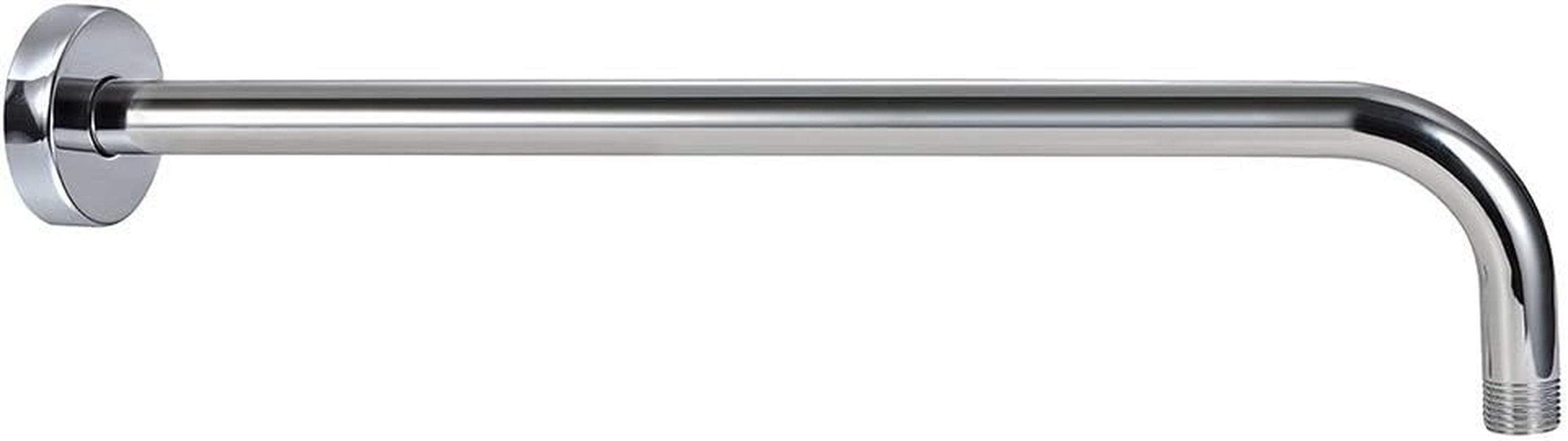 Shower Arm Extension Extra Long Water Outlet PJ1001 with Flange Made of Stainless Steel, Chrome Finish 16 Inches